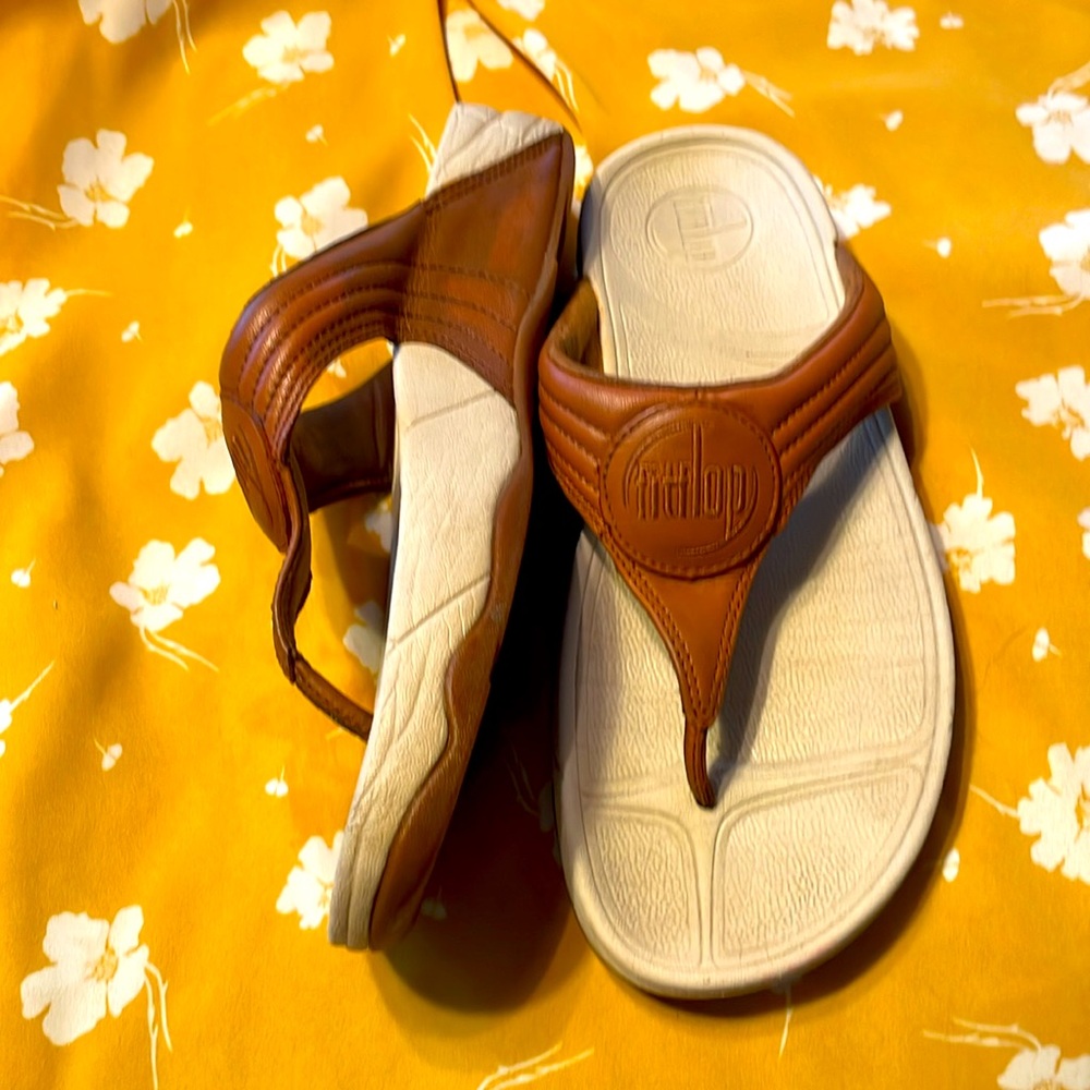 Fitflops Leather Toe-Post Sandals Birkenstock inspired - Picture 5 of 9